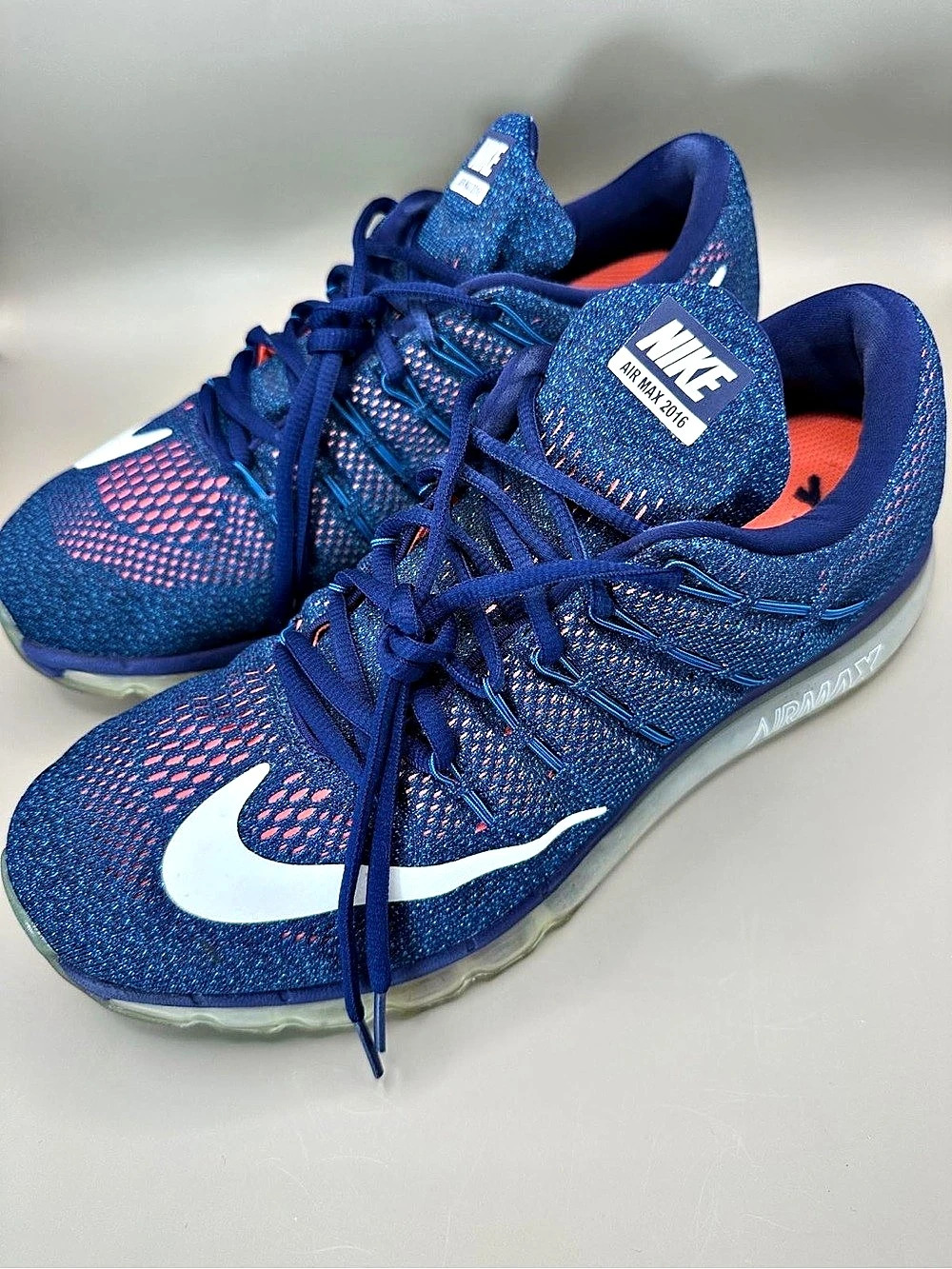 Nike Air Max 2016 sneaker shoe Deep Royal Blue/Racer men’s size 11.5